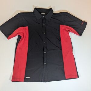 Black and Red Men's Shirt Nissan Bowling Technician Shirt
